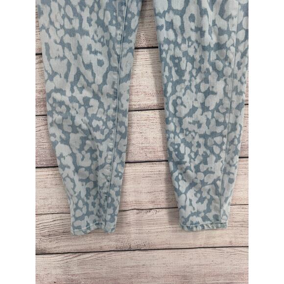 Current Elliott High Waist Stiletto Jeans Womens 27 Blue Inky Leopard - Picture 5 of 9
